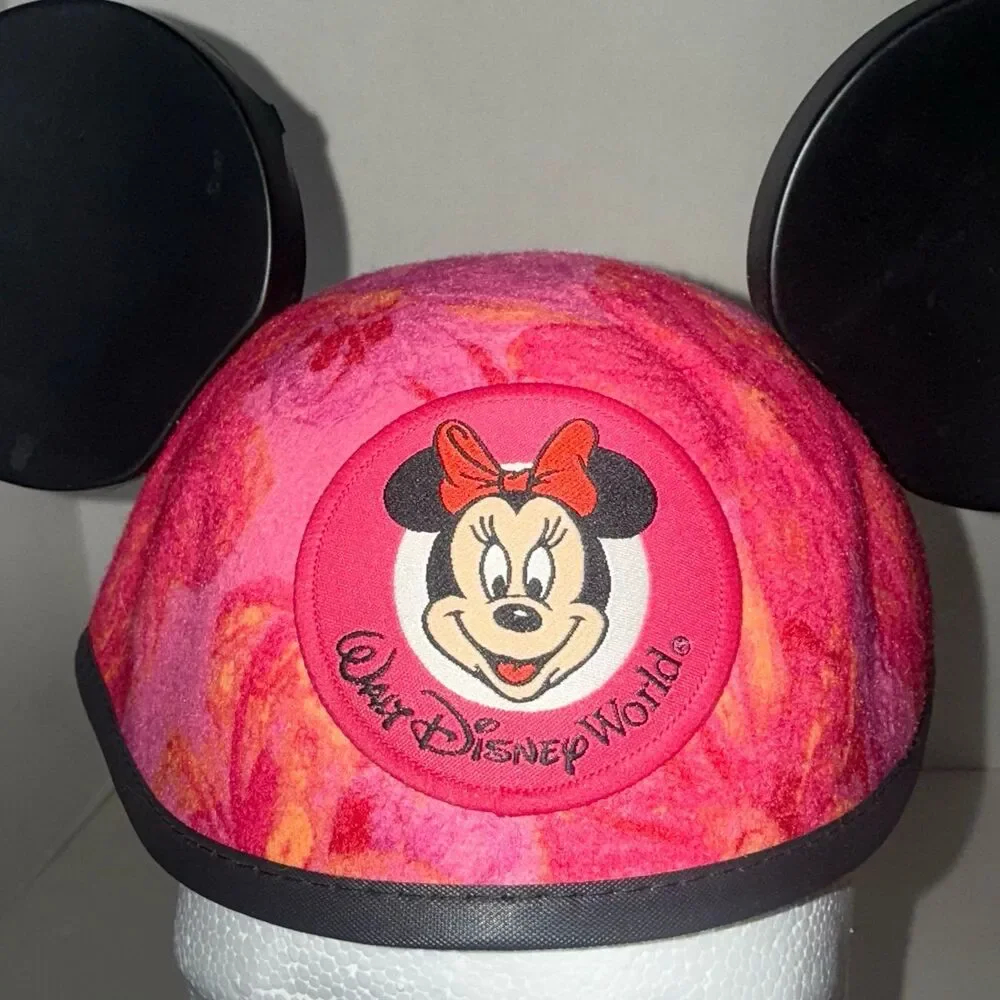 Walt Disney World EAR Hat Minnie Mouse Pink Floral Cap Adult Size